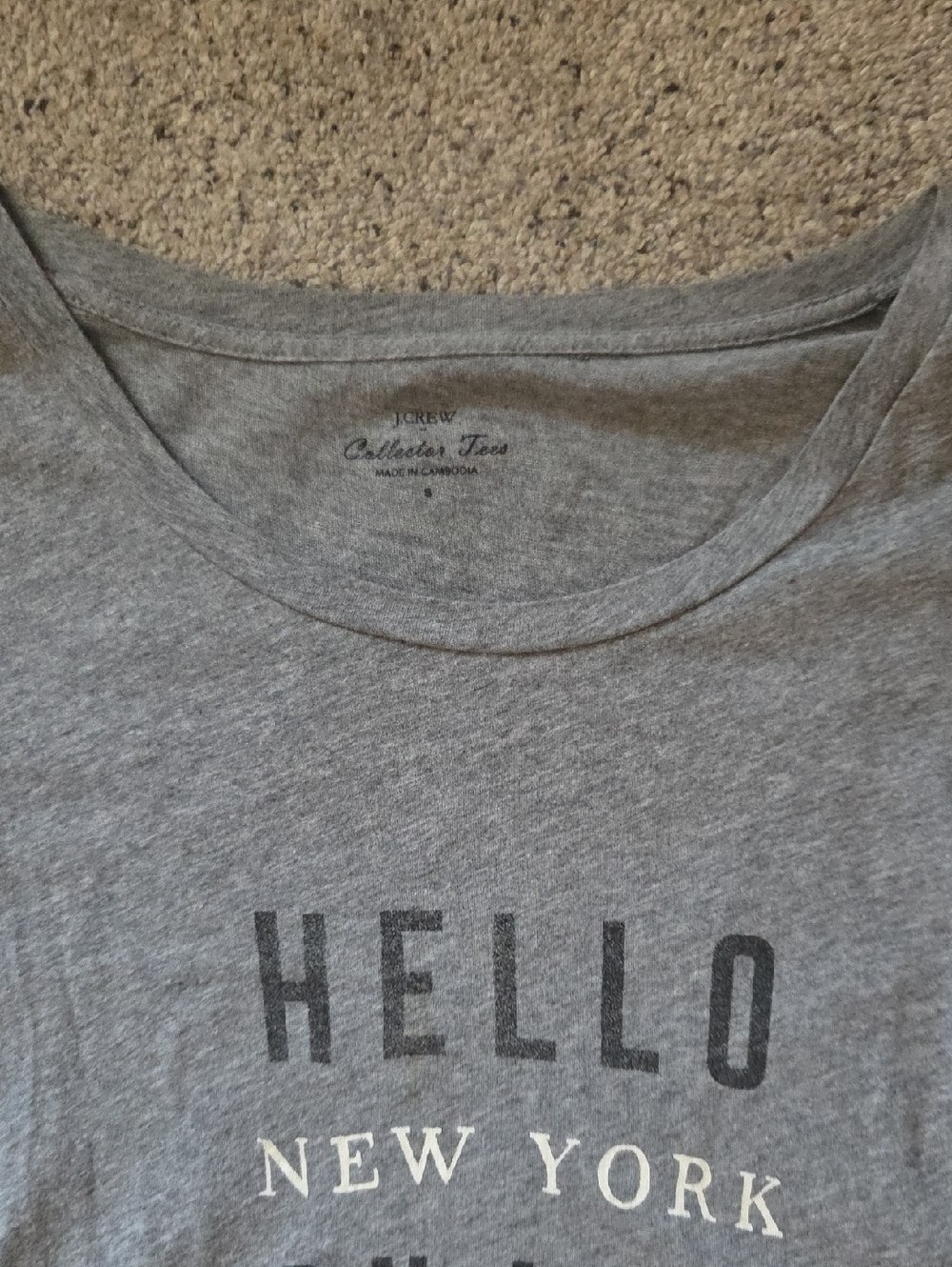 2/$10! Free! J Crew Hello Bonjour Paris Top Sz S - Picture 2 of 2